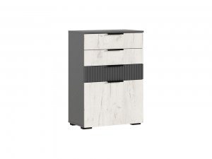 Роджина Комод 3 ящика с дверкой 600 (Миф)